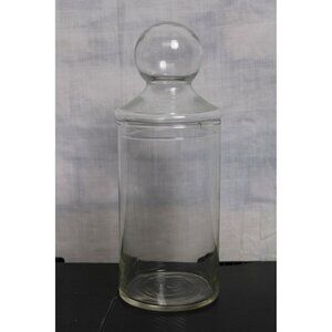 Vintage Apothecary Glass Jar w/Glass Top